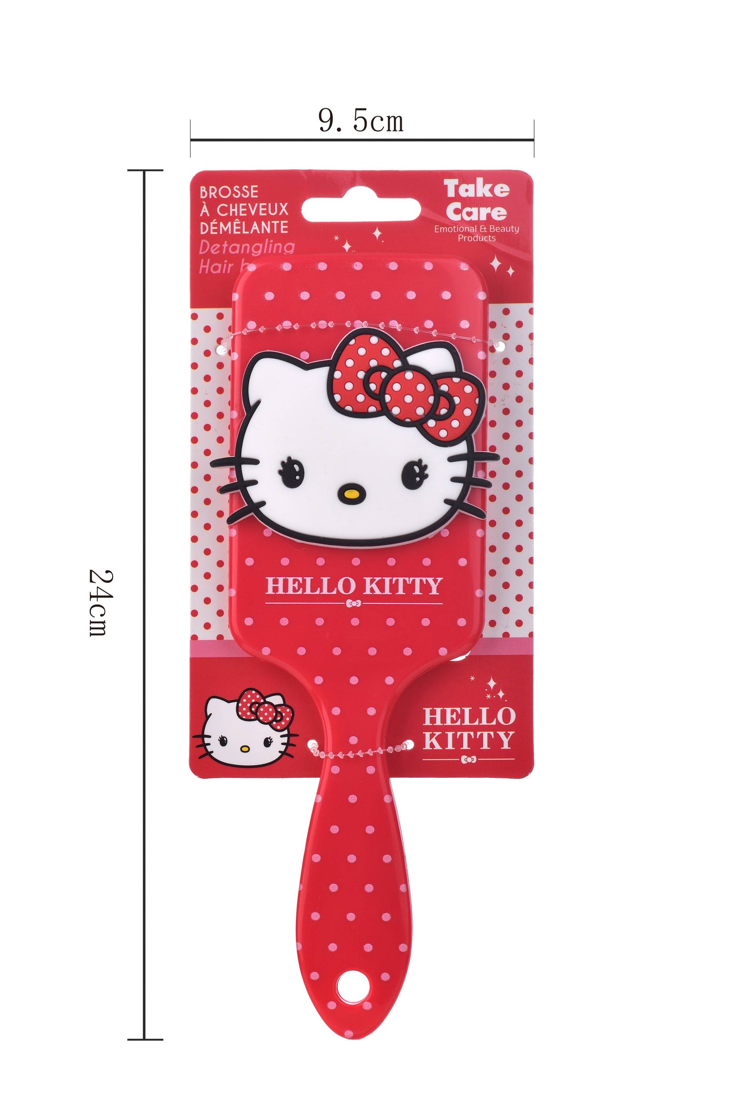 Hello Kitty - Spazzola per capelli rossa