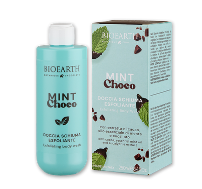 Bioearth Bagnoschiuma esfoliante cioccolato e menta