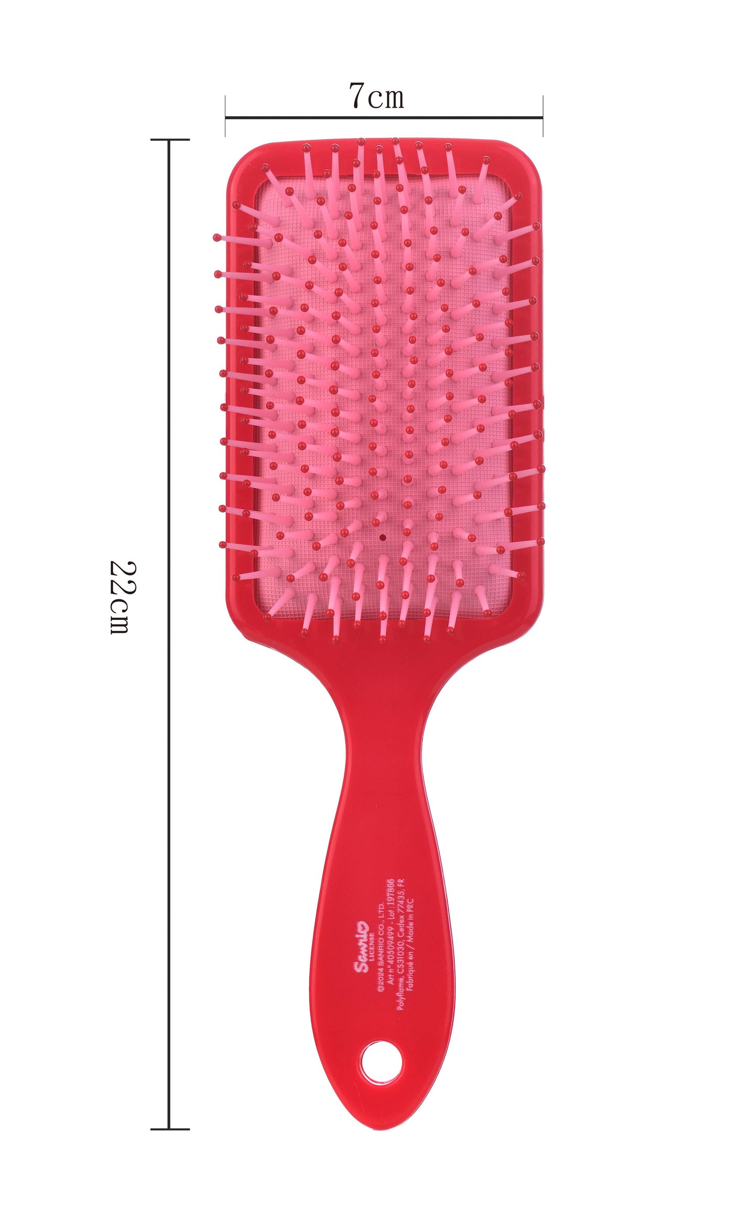 Hello Kitty - Spazzola per capelli rossa