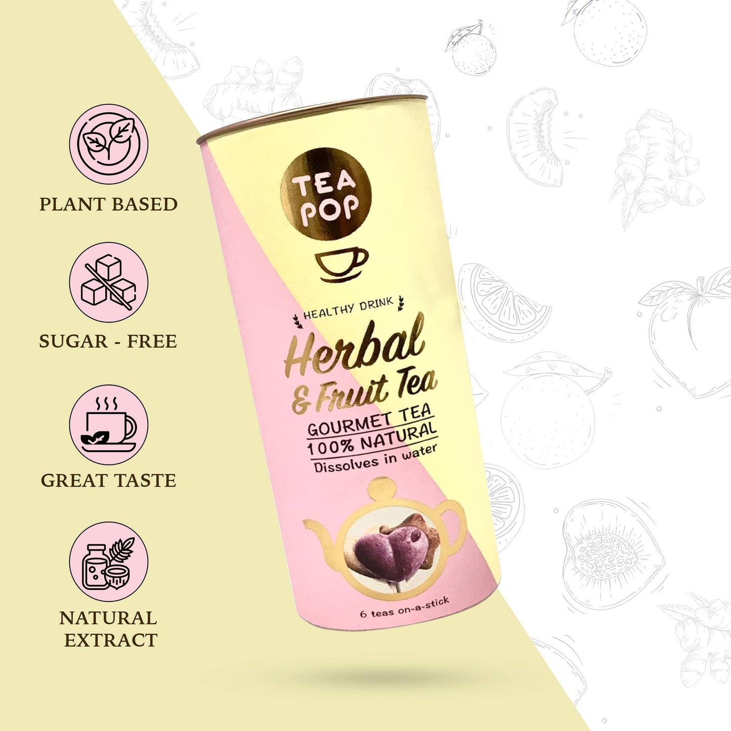 Tè su bastoncino! Nuovo modo rivoluzionario di gustare il tè Gusto frutta