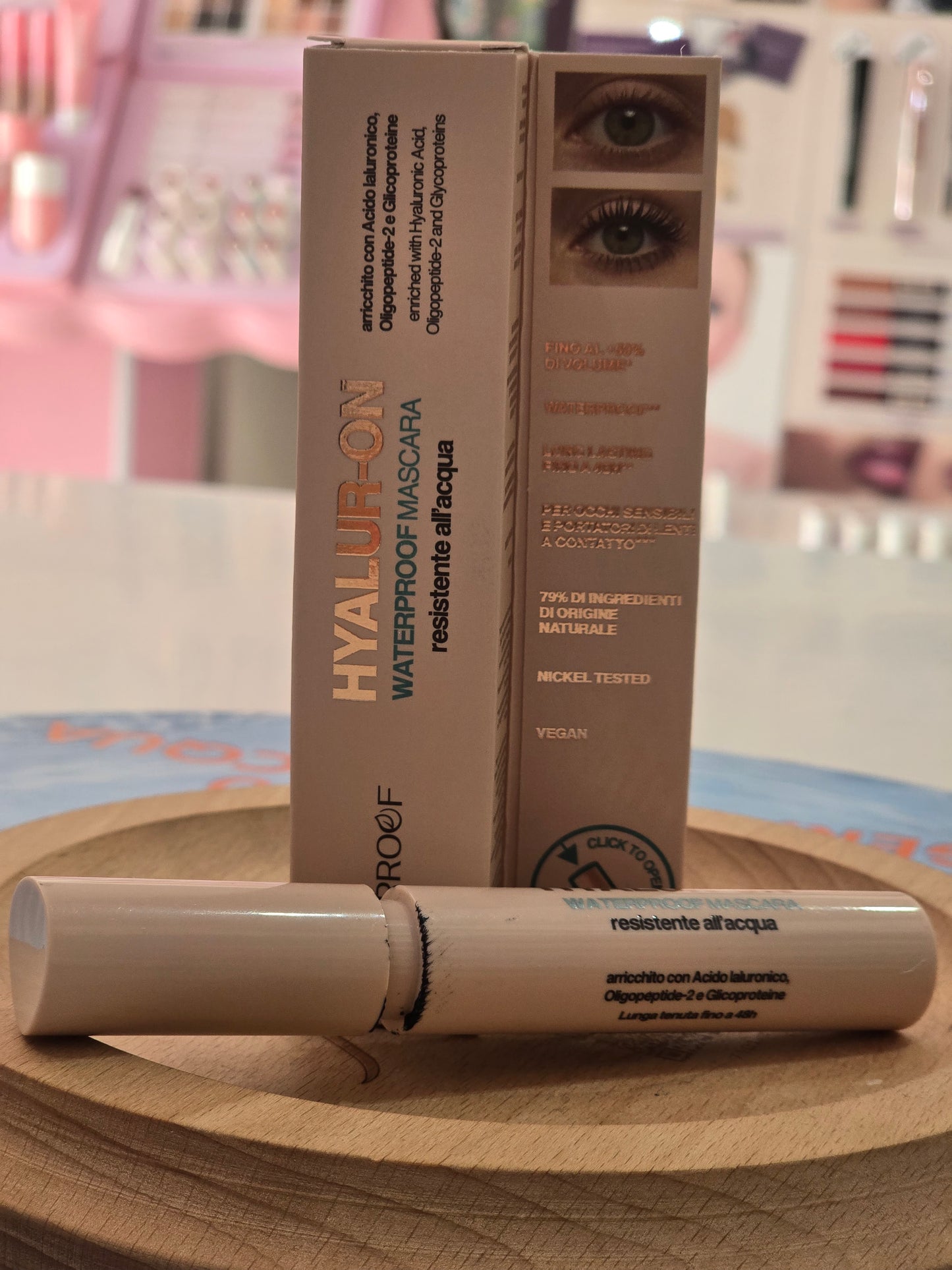 Hyalur-on Mascara waterprood super resistente Skinproof