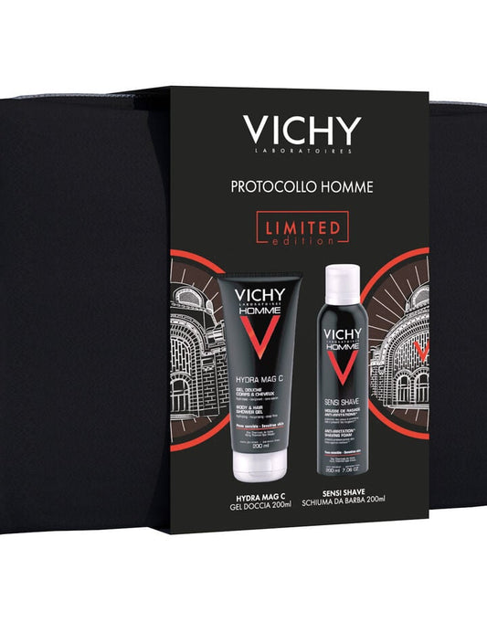 Pochette Homme Gel Doccia 200ml e Schiuma da Barba 200ml