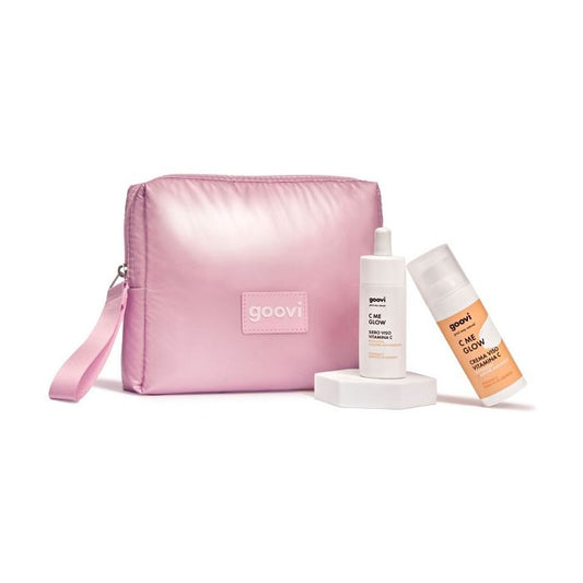 Goovi box natale 2025 vitamina c 1 siero viso vitamina c 30 ml + 1 crema vitamina c 50 ml + 1 pochette