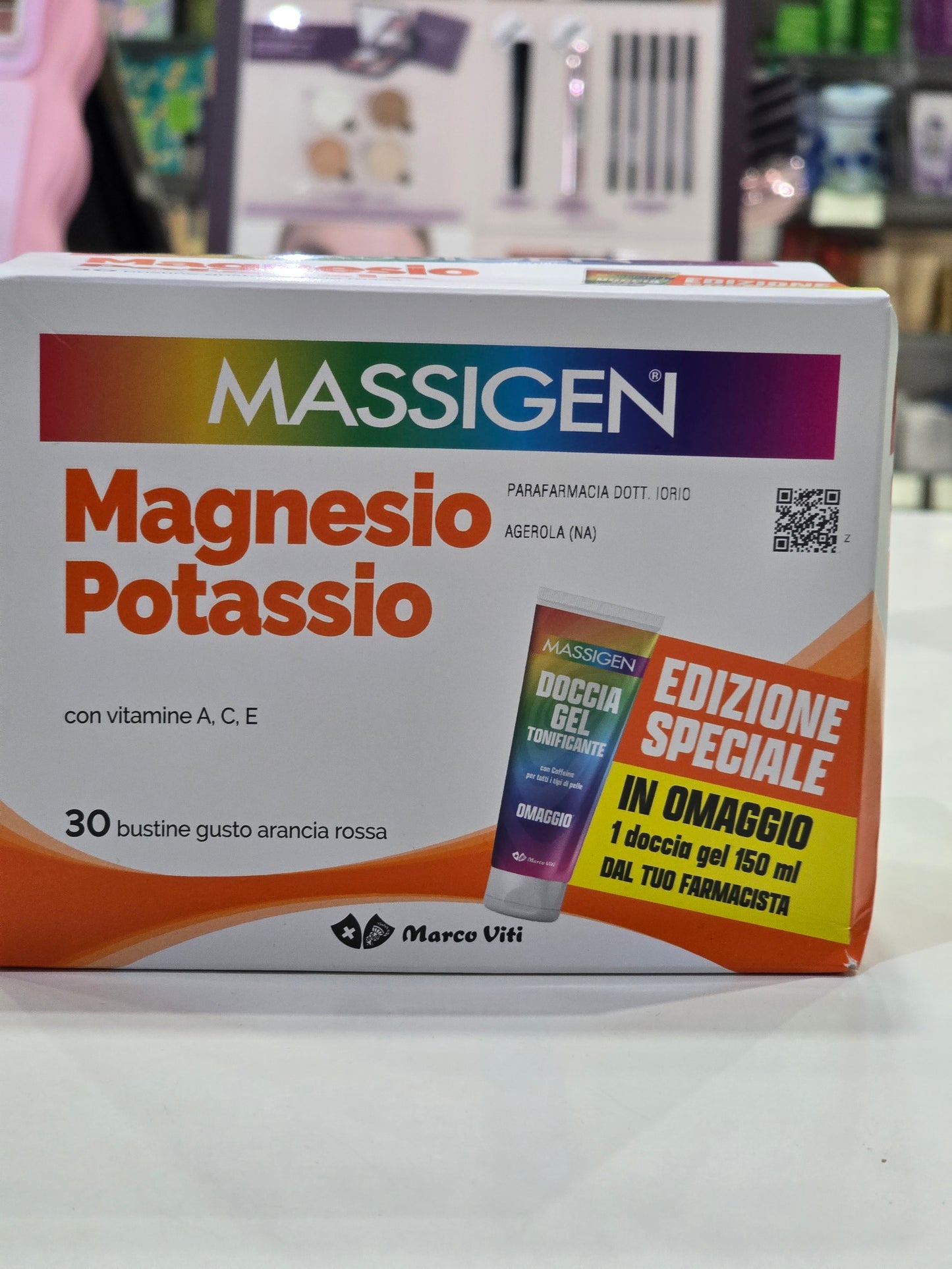 Magnesio e Potassio   30 Bustine con zucchero+Doccia Gel in omaggio