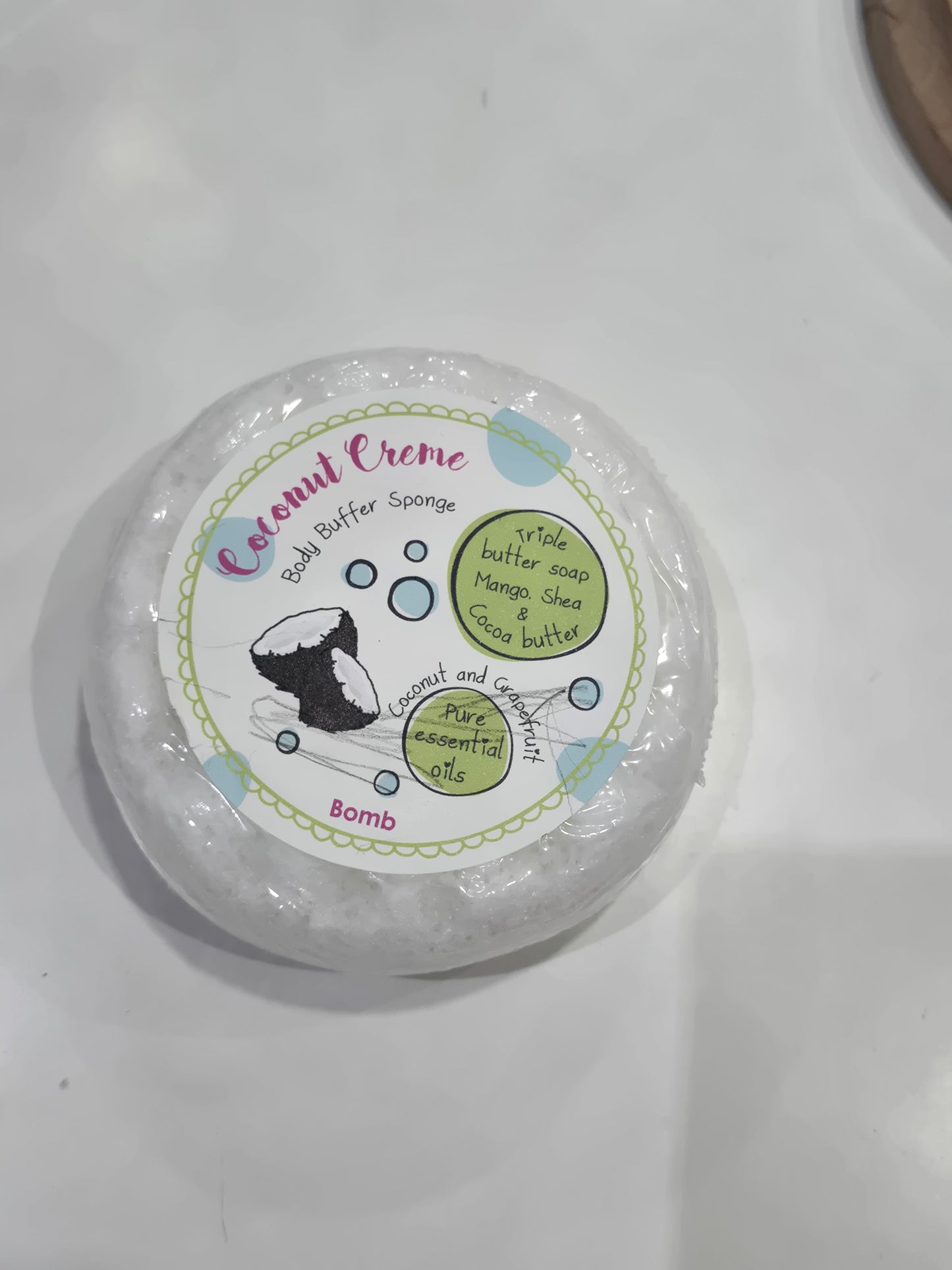 Spugna da bagno saponata gusto cocco