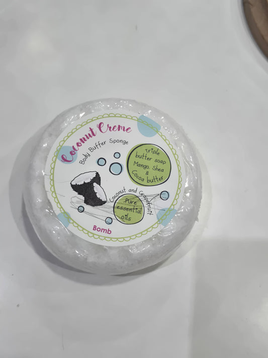 Spugna da bagno saponata gusto cocco