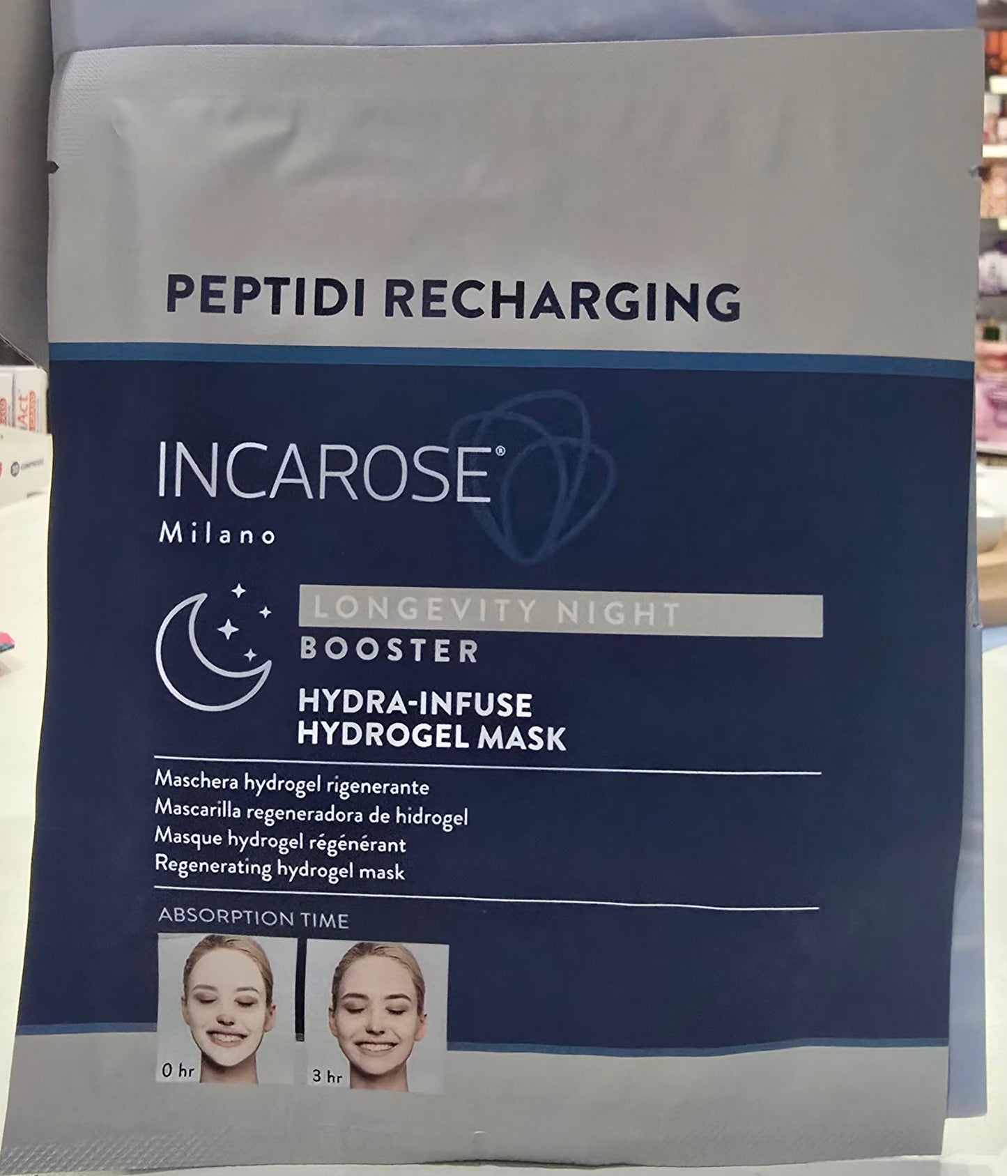 Maschera idrogel rigenerante ai peptidi IncaRose