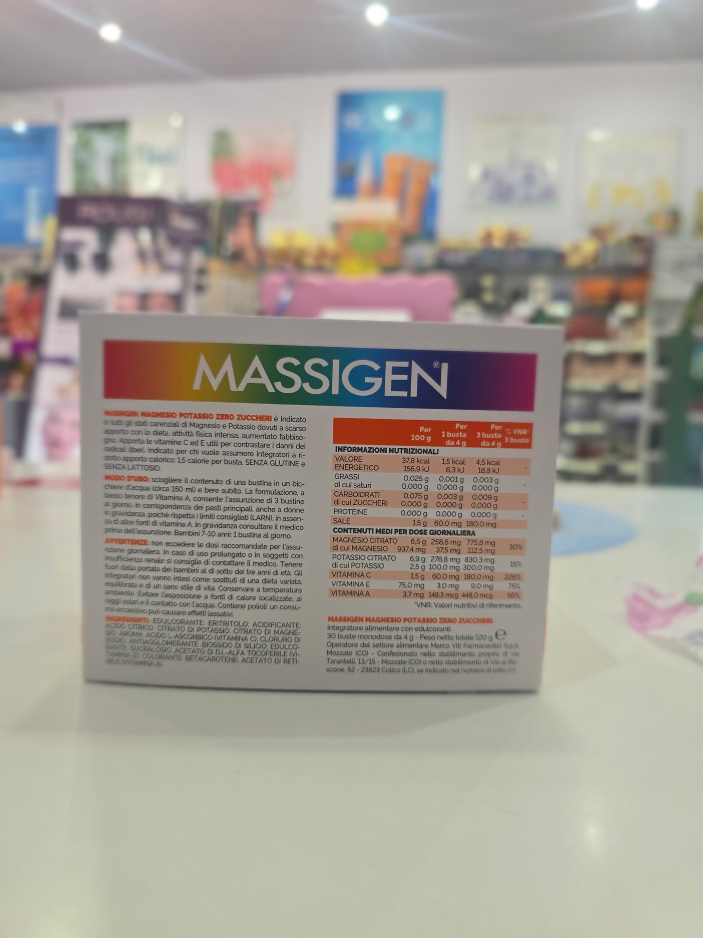 Magnesio e Potassio zero zucchero  30 Bustine +Doccia Gel in omaggio